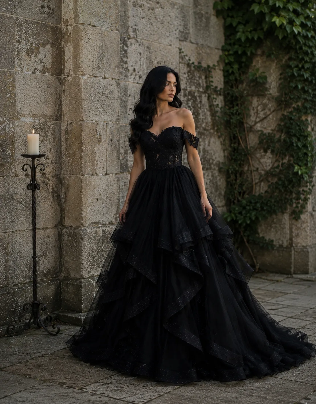 BLACK ORCHID  — front view