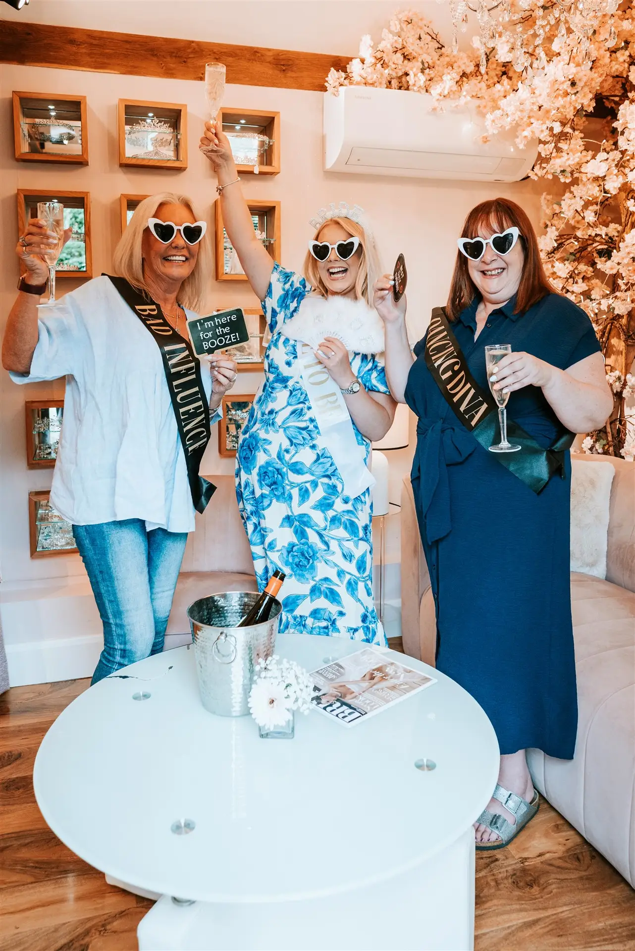 Bride celebrating saying yes to the dress at Barn Bridal Boutique